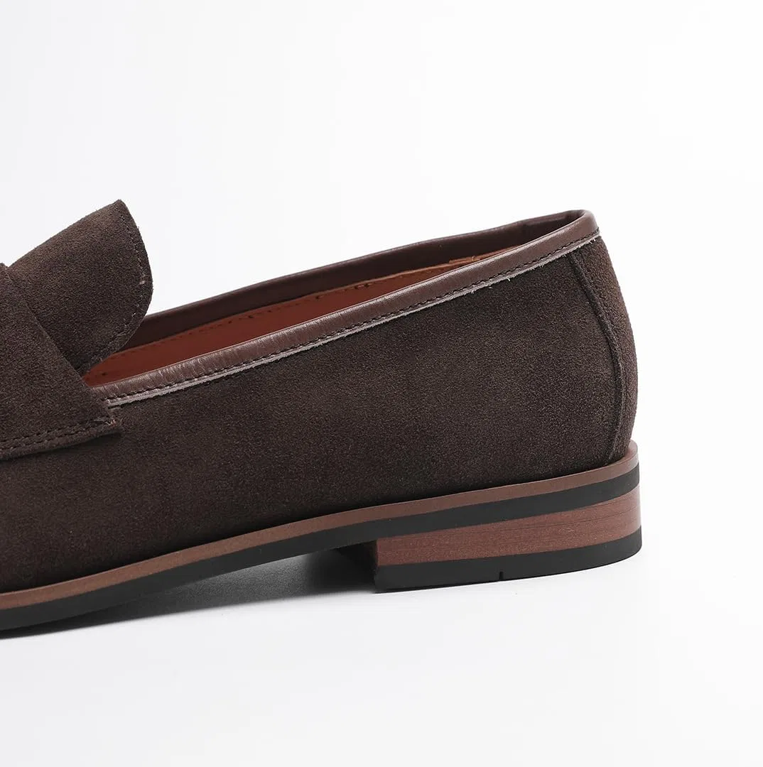 Лоферы из телячьей кожи, Premium, Dark Brown (suede) FIAVOM — фото 4
