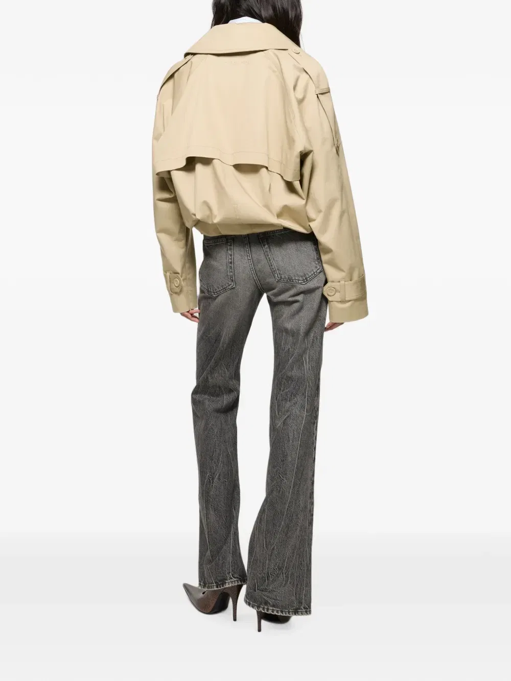 Коркий тренч Acne Studios, бежевый — фото 4