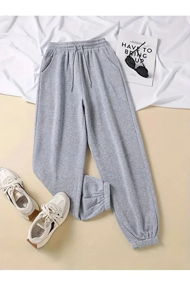 Детские спортивные штаны с эластичным манжетом Funstyle, Gray