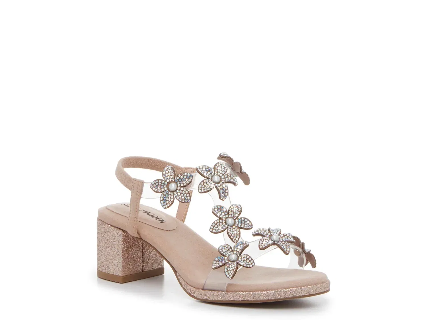Сандалии Savvy с кристаллами, Steve Madden, бледно-розовый