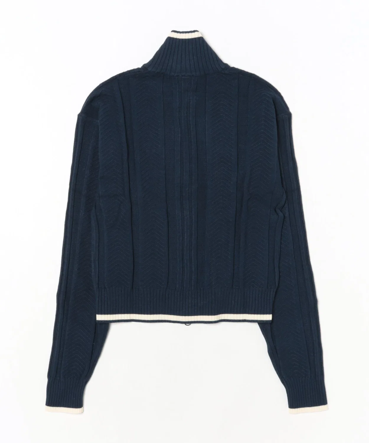 Женская куртка с молнией и принтом Cable Knit Firebird Track Top, модель KT1864, Adidas, Blue — фото 2