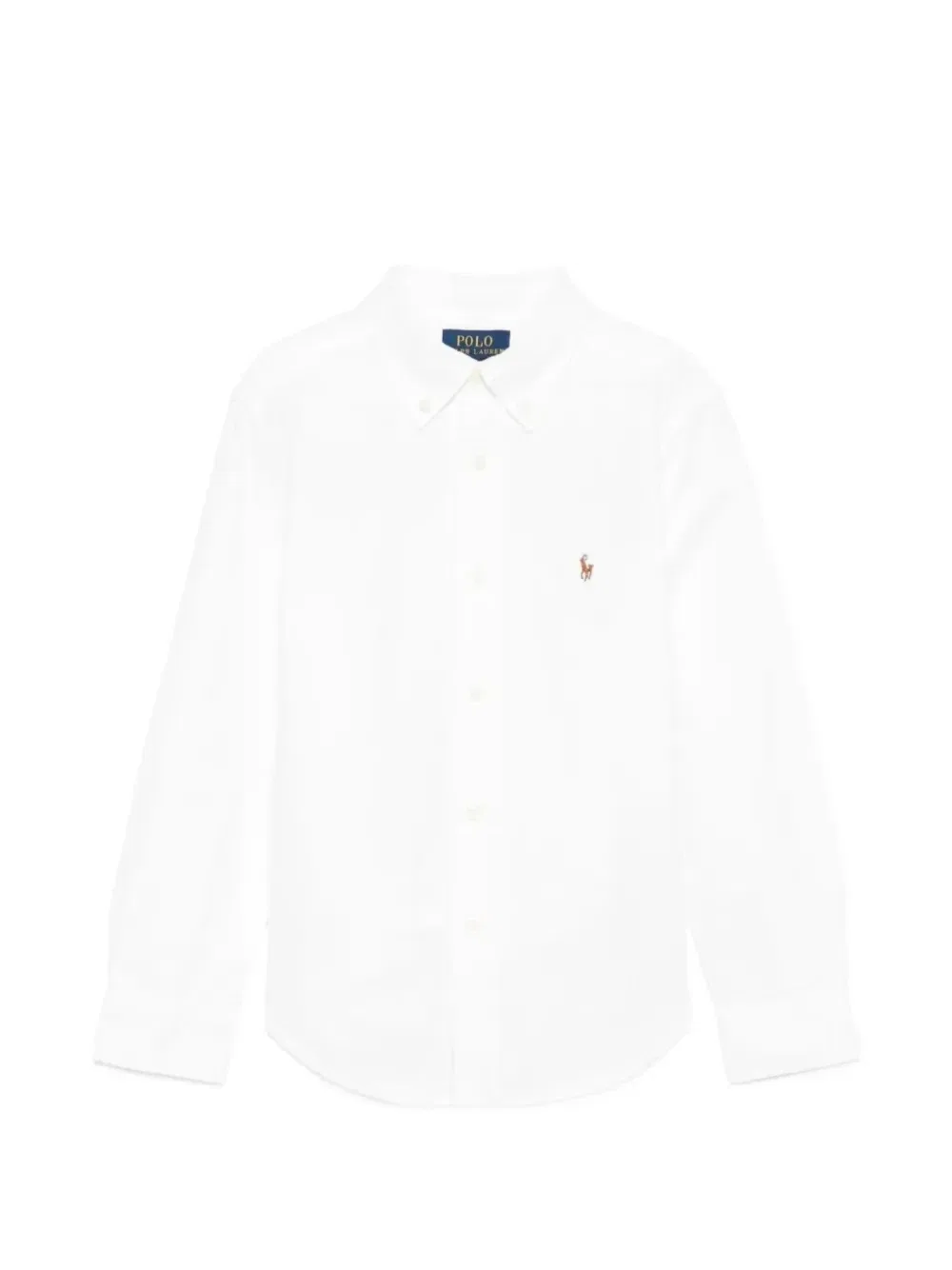 Рубашка на пуговицах с вышитым логотипом Polo Ralph Lauren Kids, белый