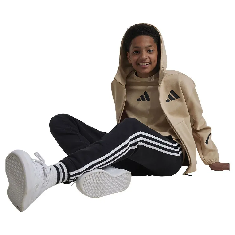 Худи на молнии Adidas ZNE, бежевый — фото 2