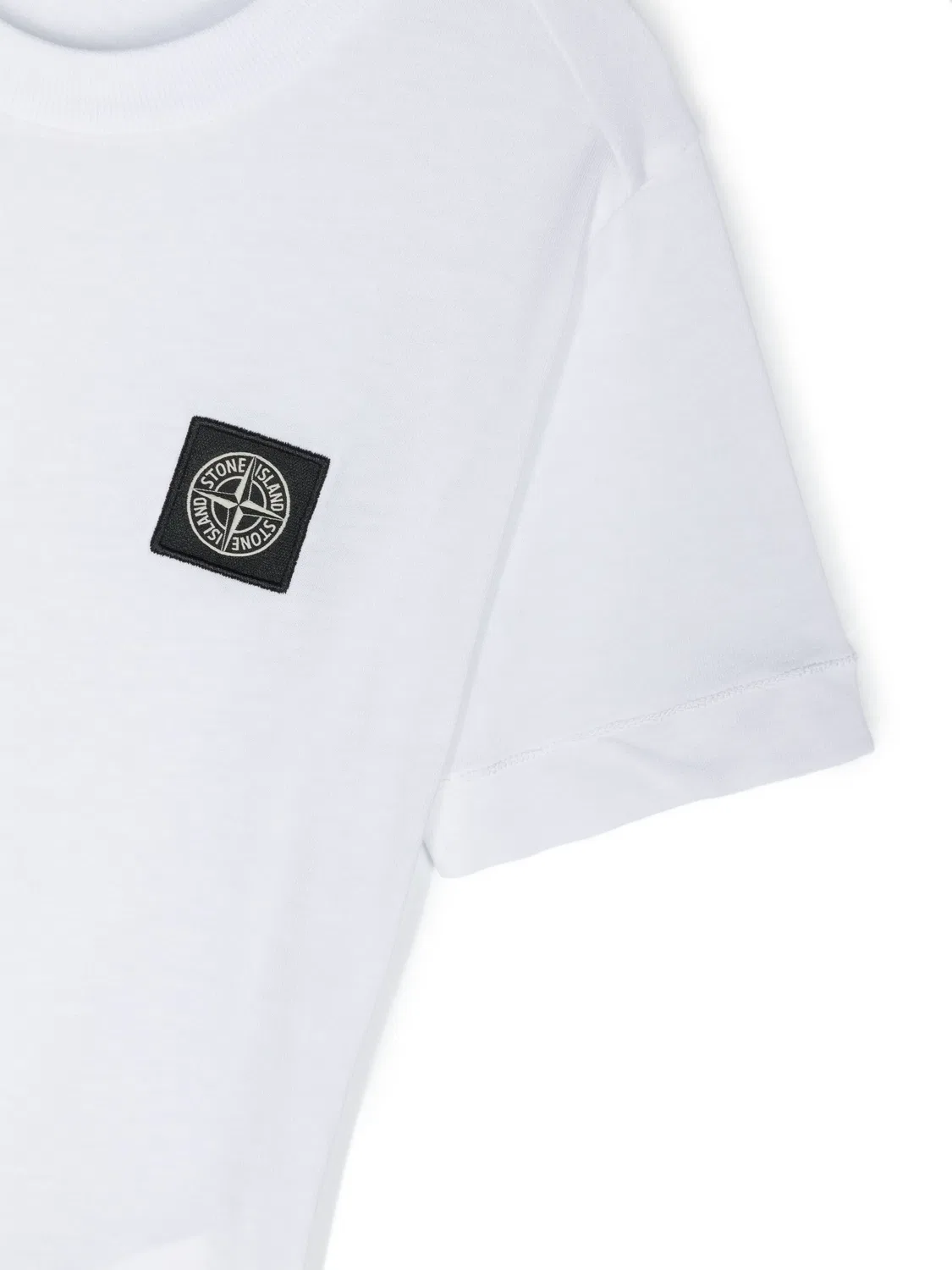 Футболка из хлопкового джерси с компасом Stone Island, белый — фото 2