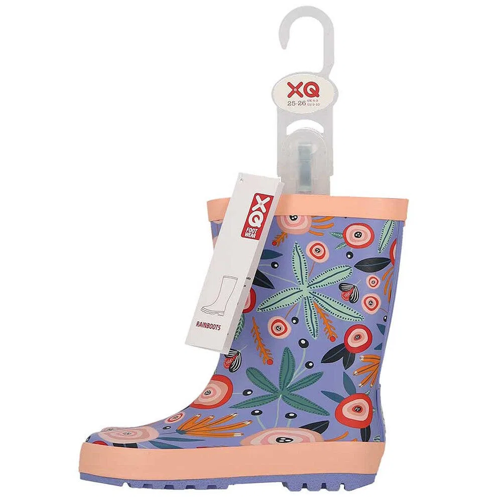 Детские резиновые сапоги с ярким принтом Xq Footwear, Grun — фото 4