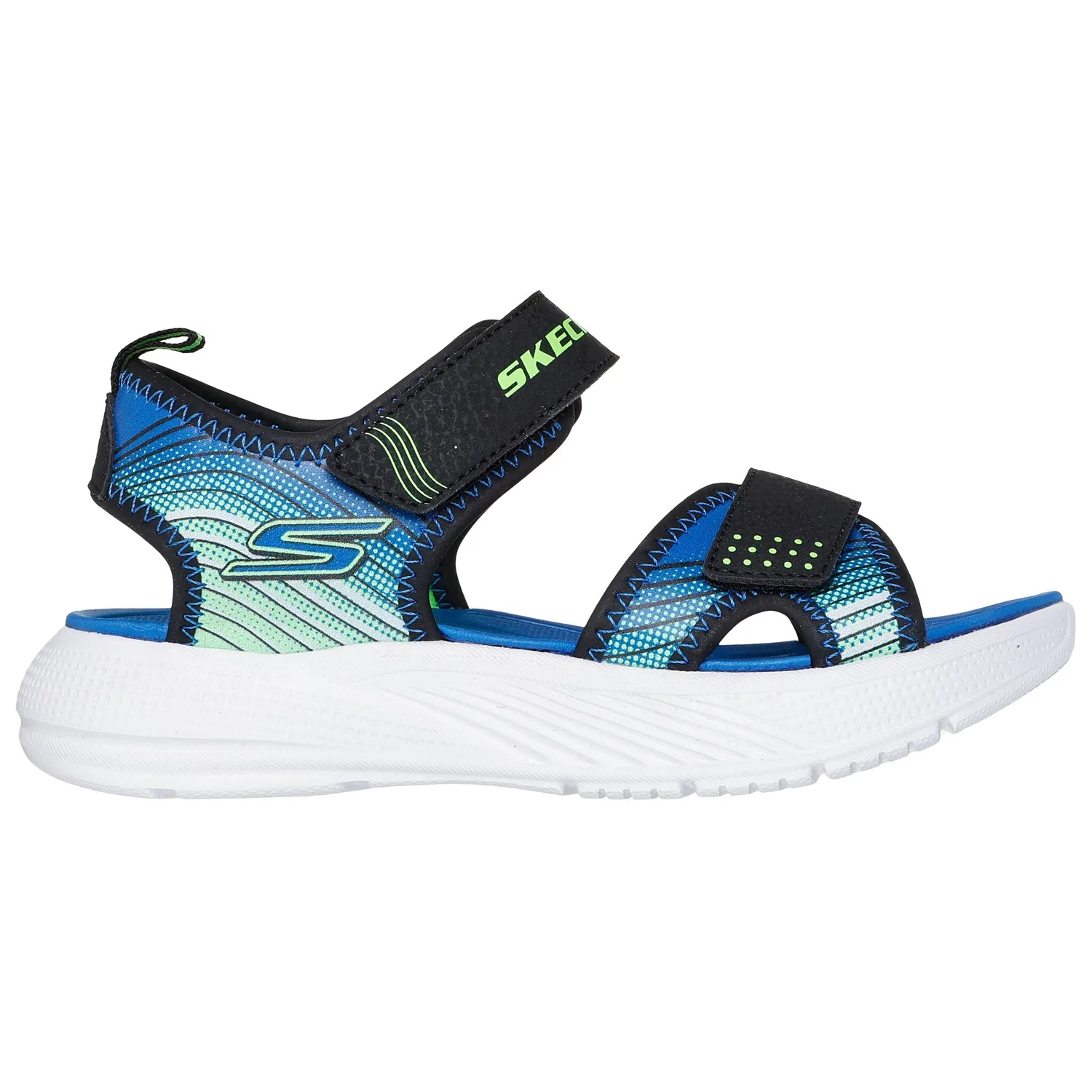 Детские сандалии MICROSPEC-SPLASH Skechers, Black/Lime — фото 4