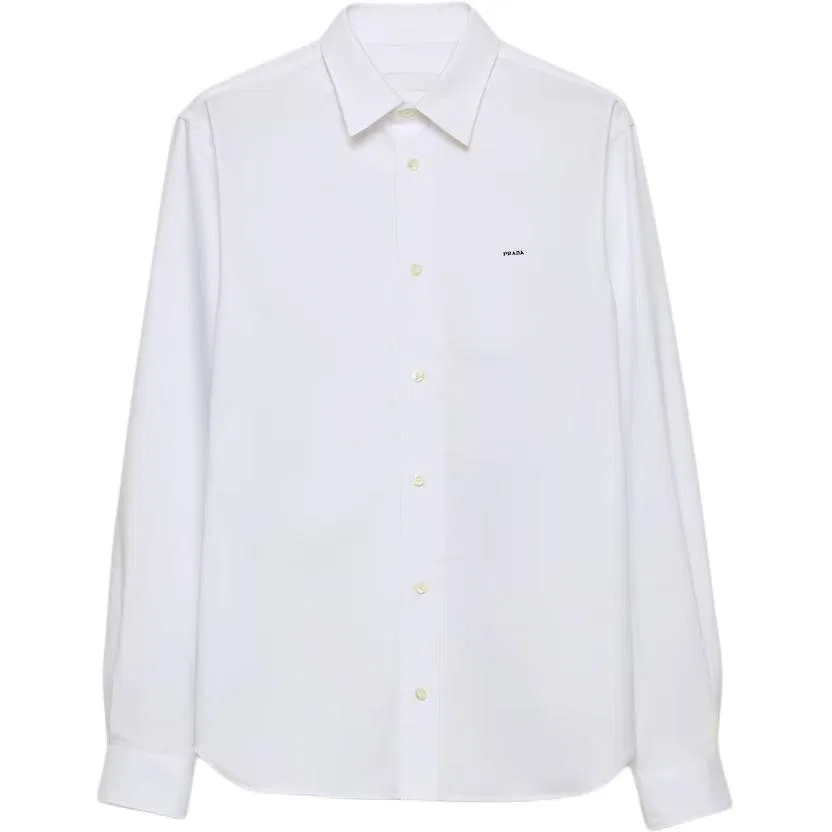 Мужская рубашка с воротником PRADA, White