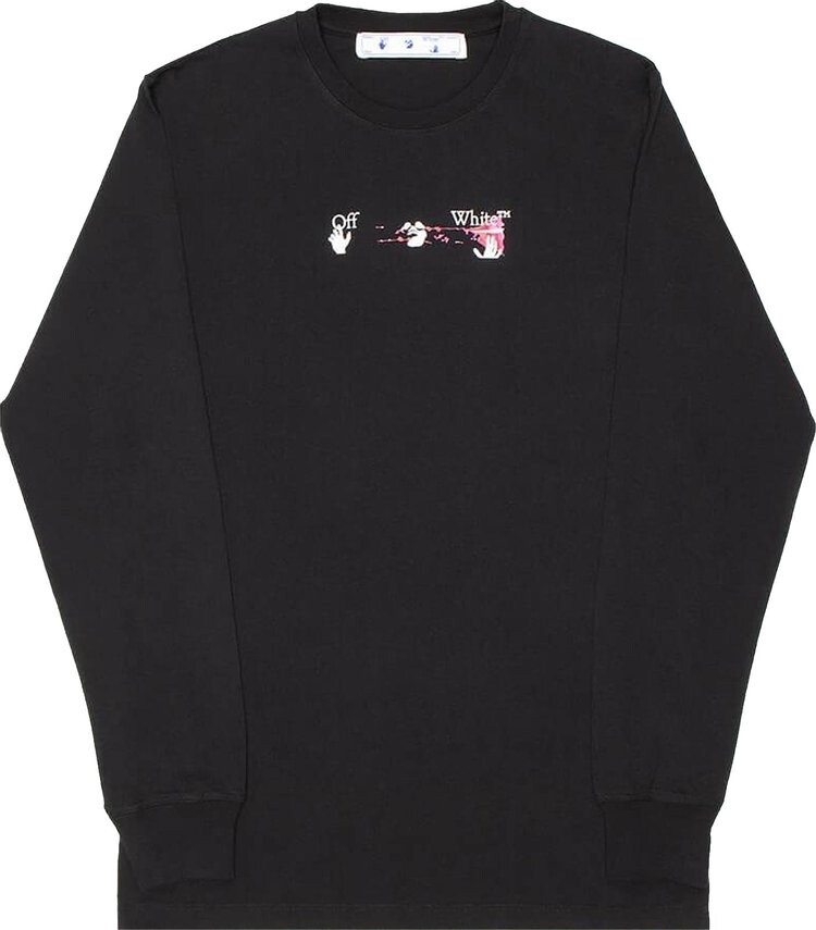 

Лонгслив Off-White Acrylic Arrow Long-Sleeve Tee 'Black/Fuchsia', черный