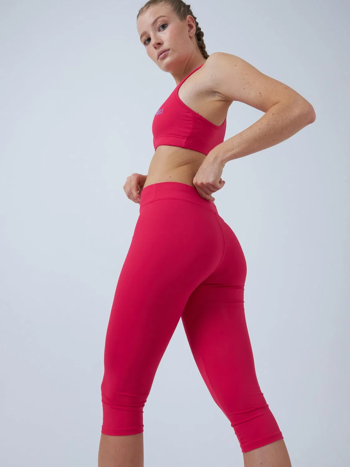 Узкие леггинсы Sportkind 3/4 Sport Leggings розового цвета — фото 3