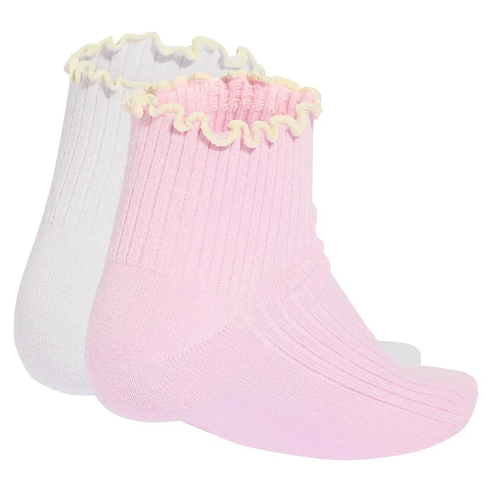 Женские носки с рюшами Ruffle Quarter Socks Adidas Originals, Pink — фото 2