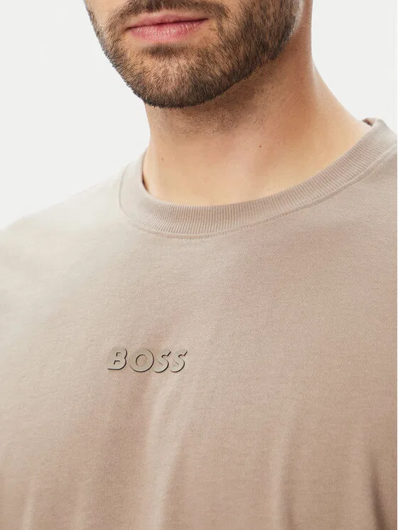 Футболка relaxed fit Tee Boss, бежевый — фото 4