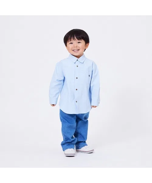 Детская рубашка с длинным рукавомPOLO BCS, Blue