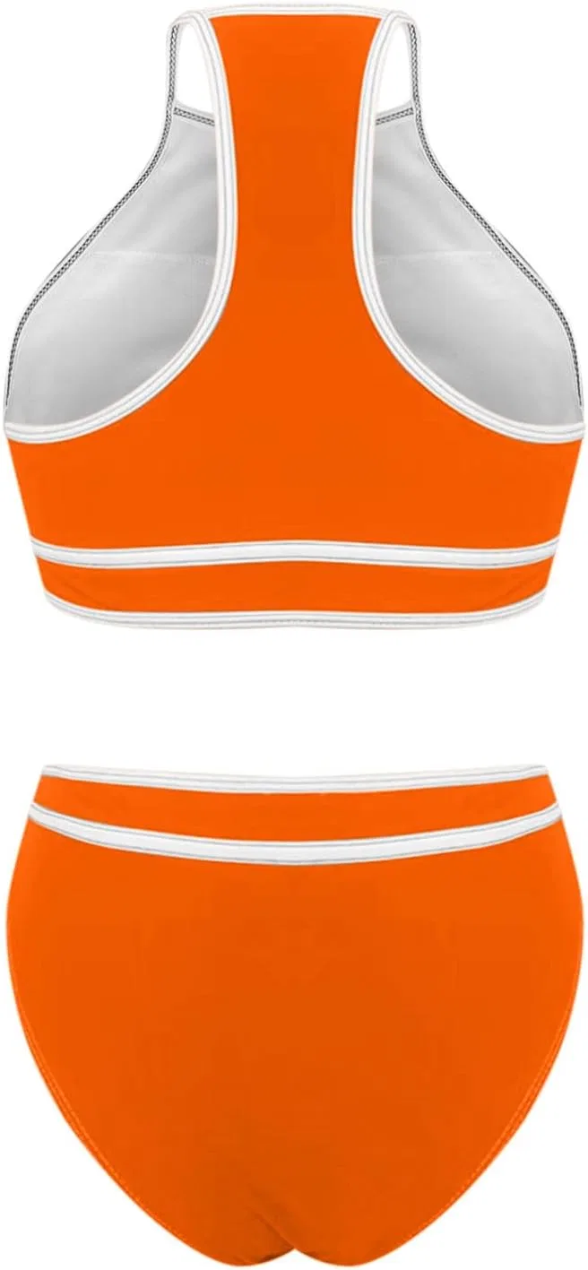 Женский спортивный танкини с регулируемыми бретелями, Orange — фото 4