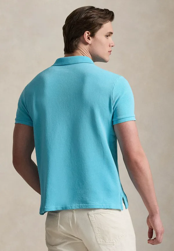 Рубашка поло из французского махрового трикотажа Polo Ralph Lauren, Perfect Turquoise — фото 3
