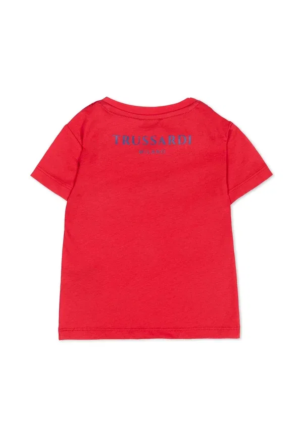 Футболка с принтом T-shirt Tru Trussardi Junior, red, красный — фото 2