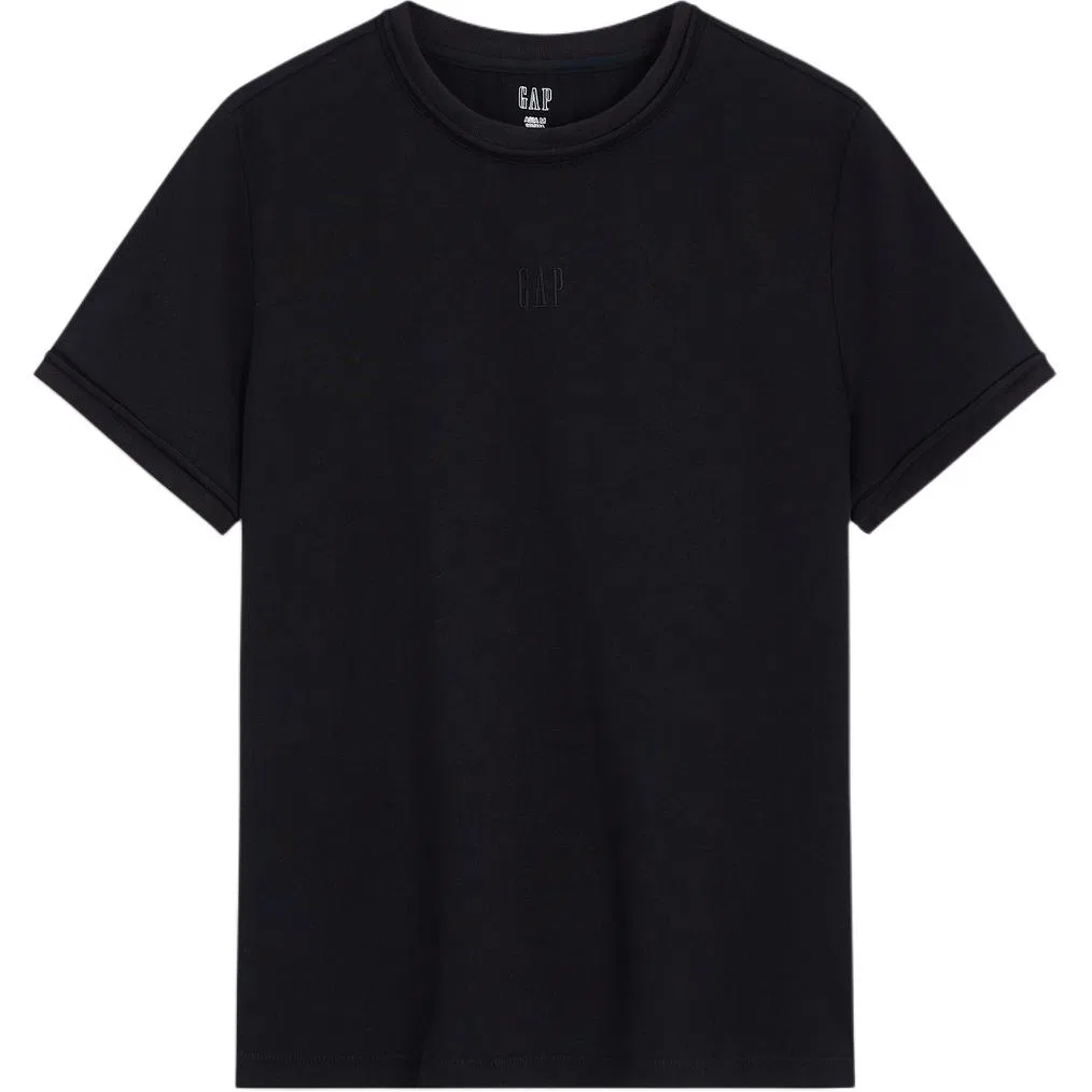 Женская футболка хлопковая с круглым вырезом GAP, Black
