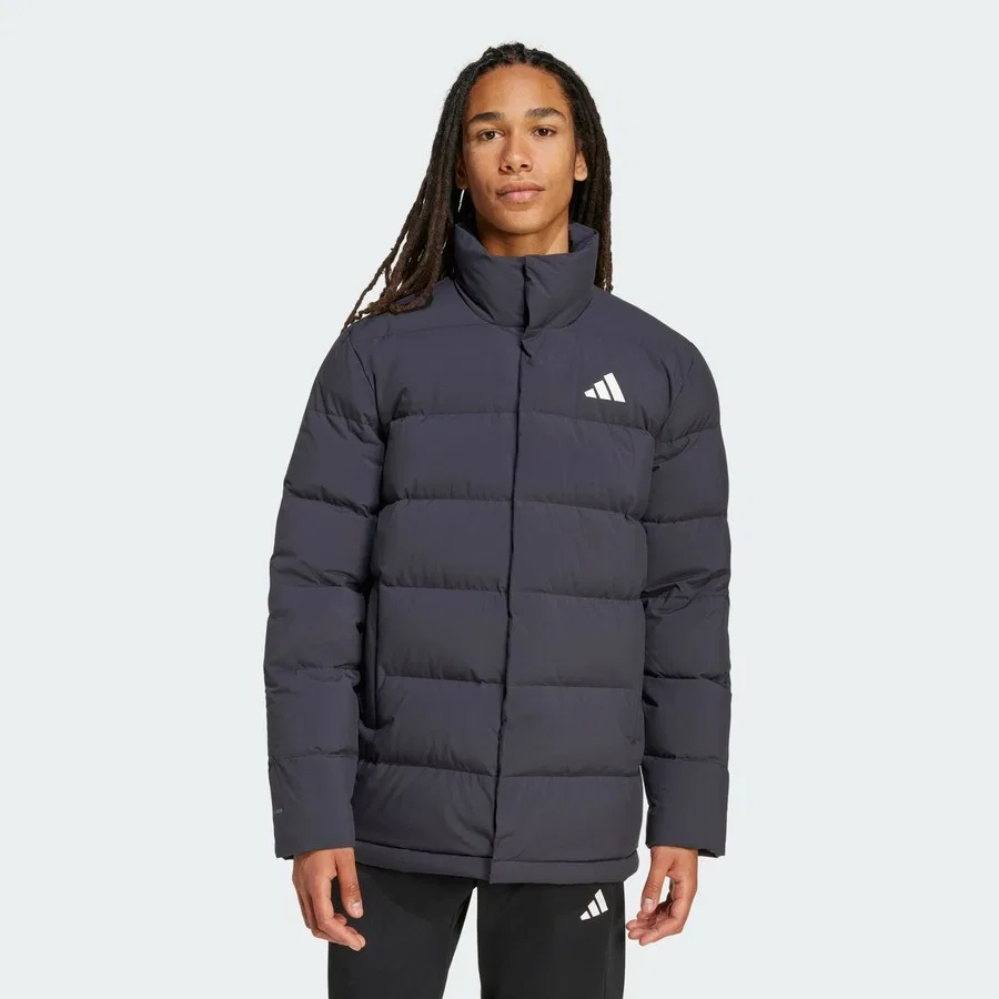 Мужской утепленный пуховик Sportswear JN2092 Helionic CLIMAWARM Mid-Length Down Jacket adidas, Черный