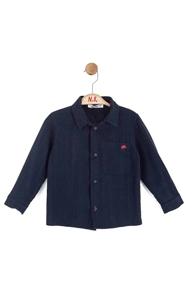 Детская рубашка для мальчиков с принтом Palm Shirt Nk Kids, Nude Color