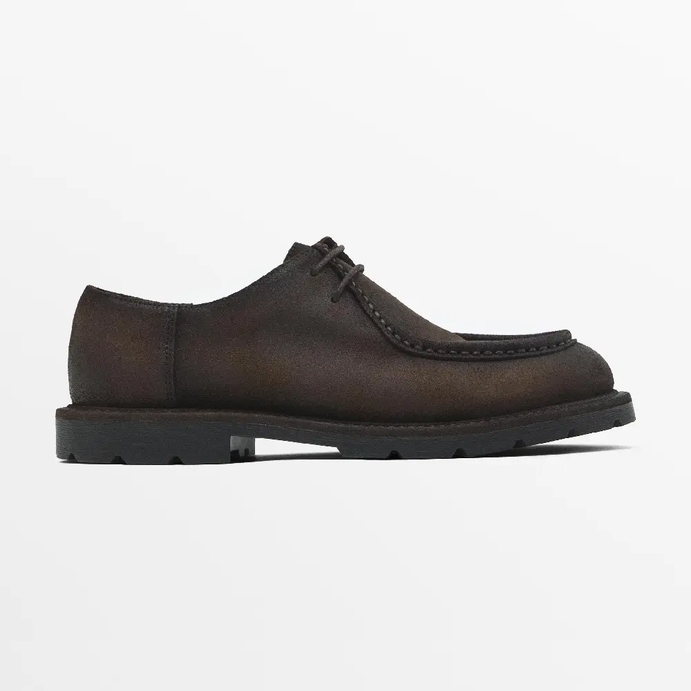 

Туфли Massimo Dutti Oiled With Moc Toe, коричневый
