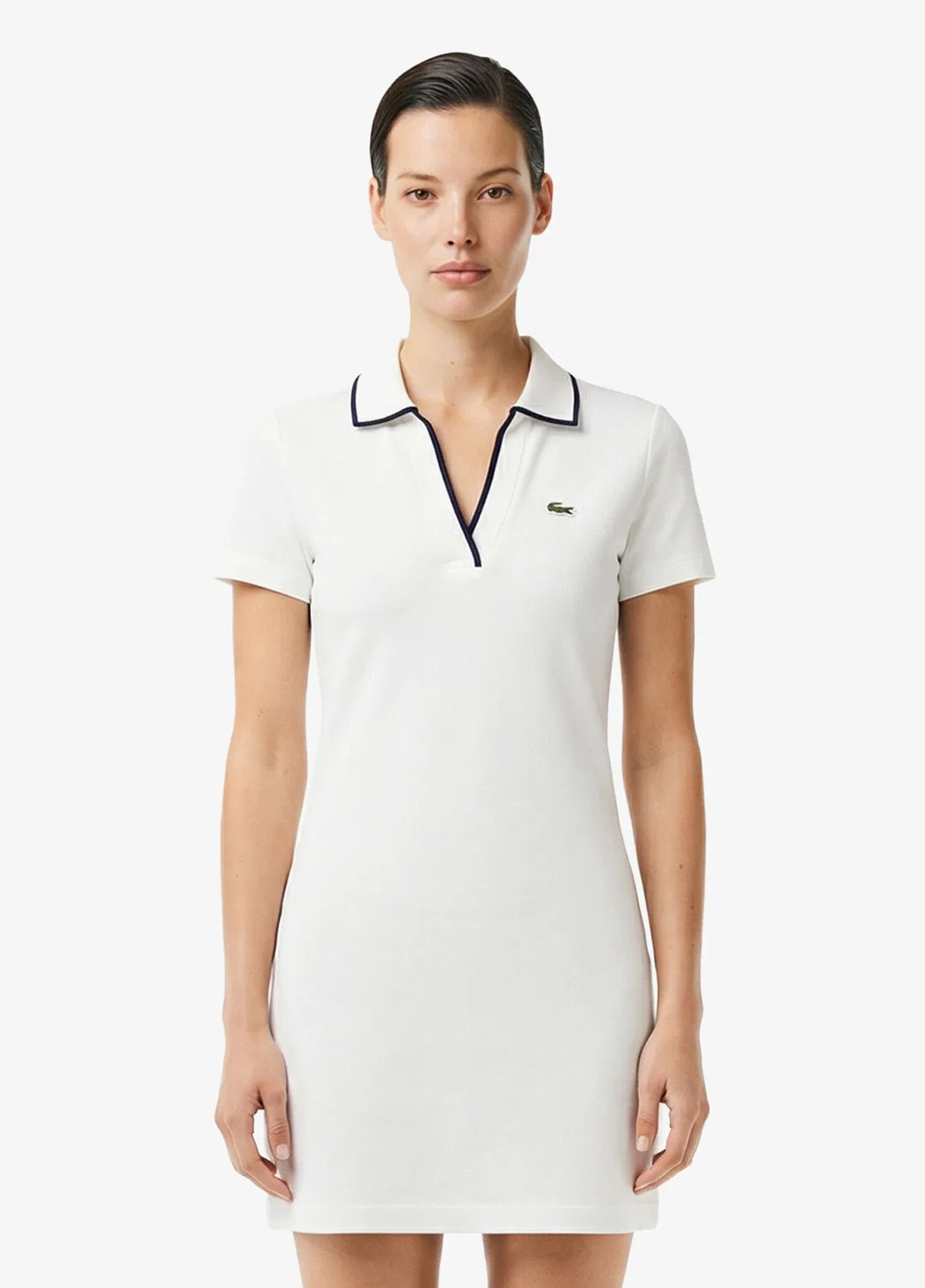 Платье-поло Lacoste Classic Fit, белый — фото 3