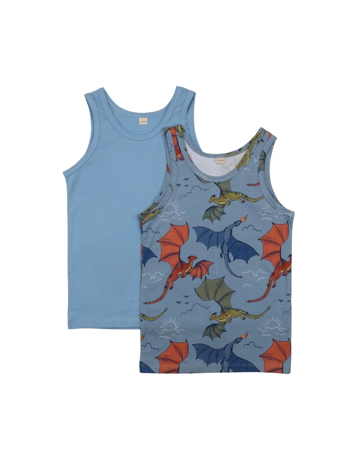 Майка Walkiddy Undershirt Colorful Dragon цвета опал