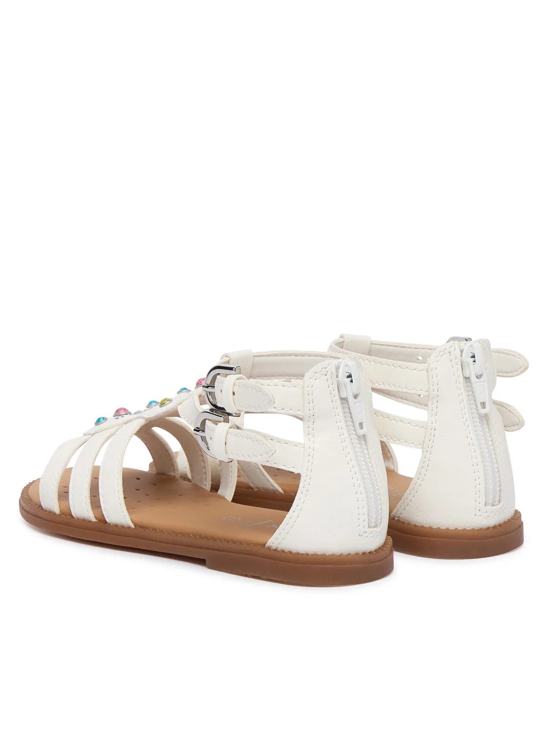 Сандалии для девочки Jr Sandal Karly Geox, белый — фото 3