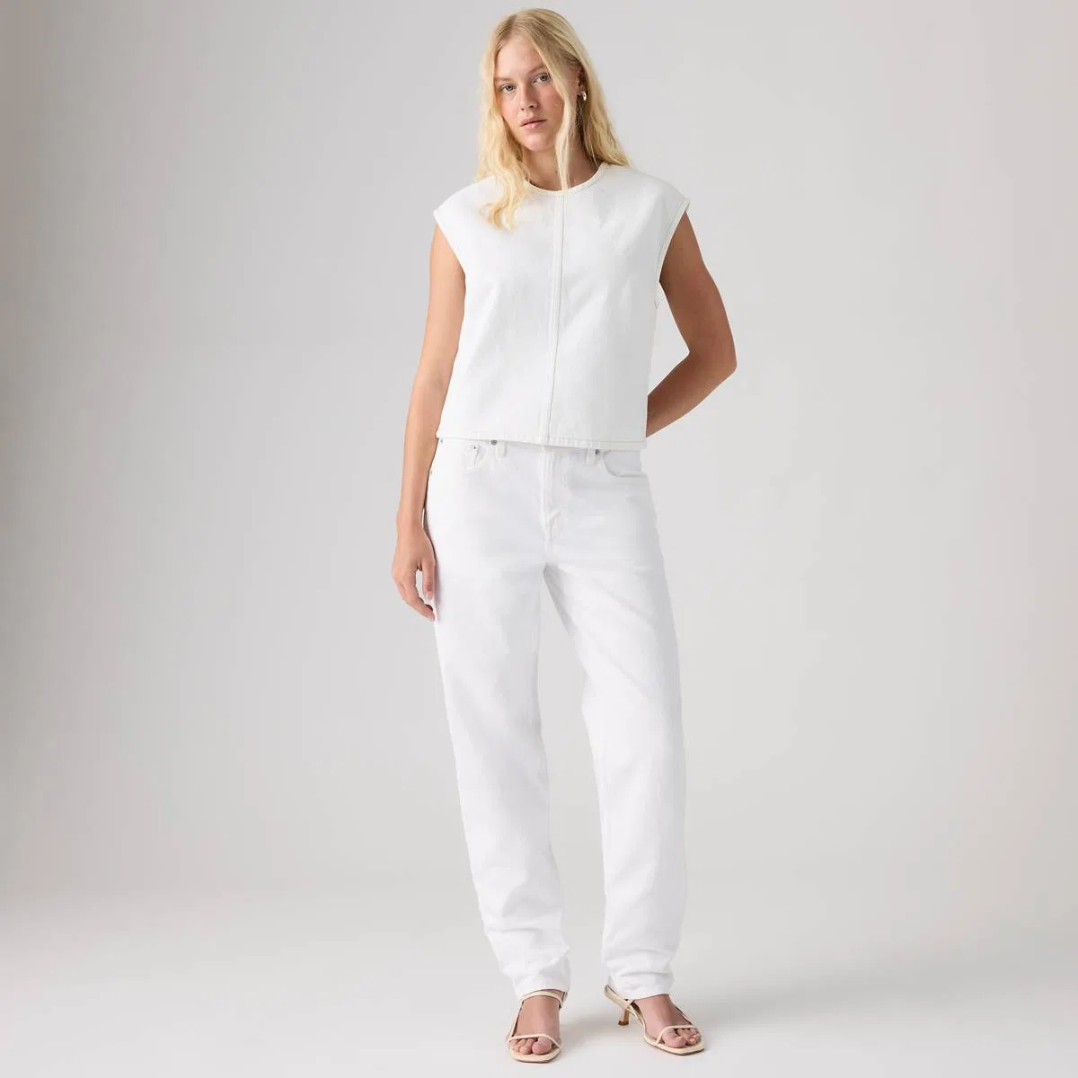 Джинсовая футболка без рукавов Levi's, Tooth Fairy - White — фото 2