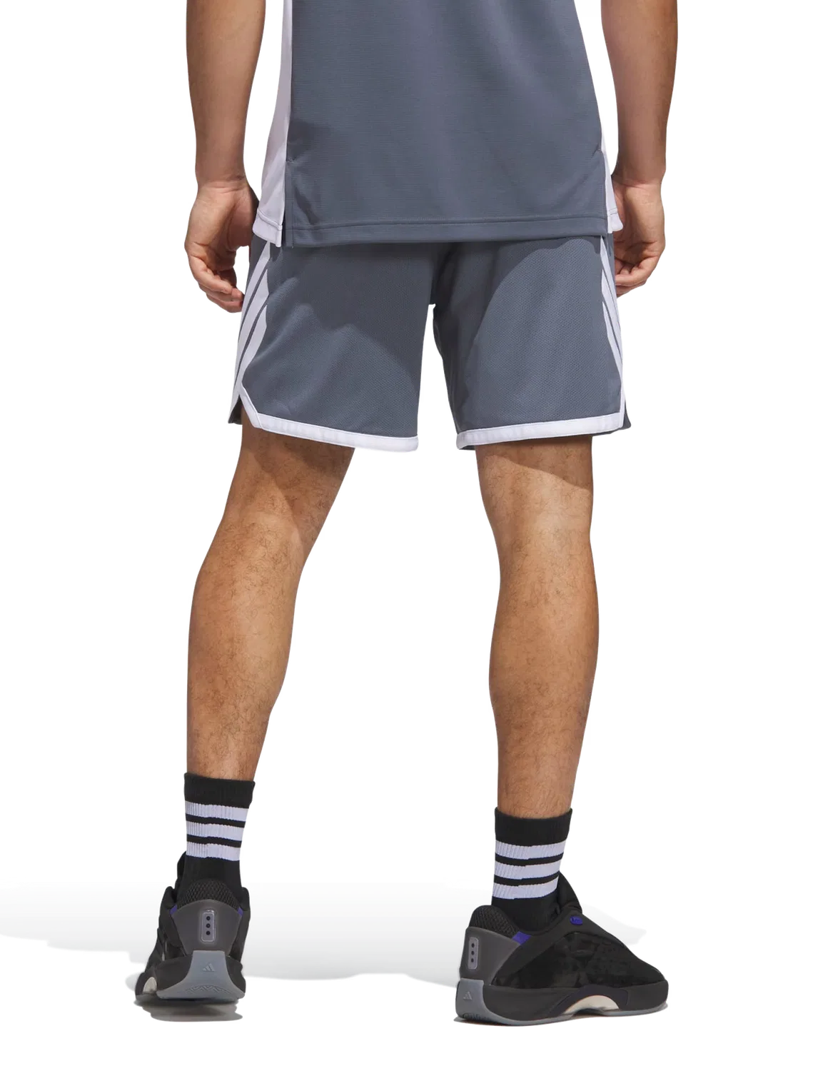 Мужские баскетбольные шорты AEROREADY Adidas, серый — фото 3