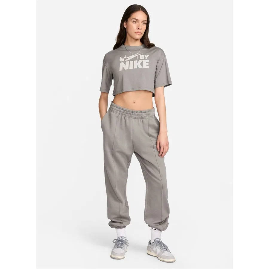 Женская футболка с коротким рукавом и круглым вырезом FZ4635-029 W NSW Crop Tee Gls Nike, XS, Серый