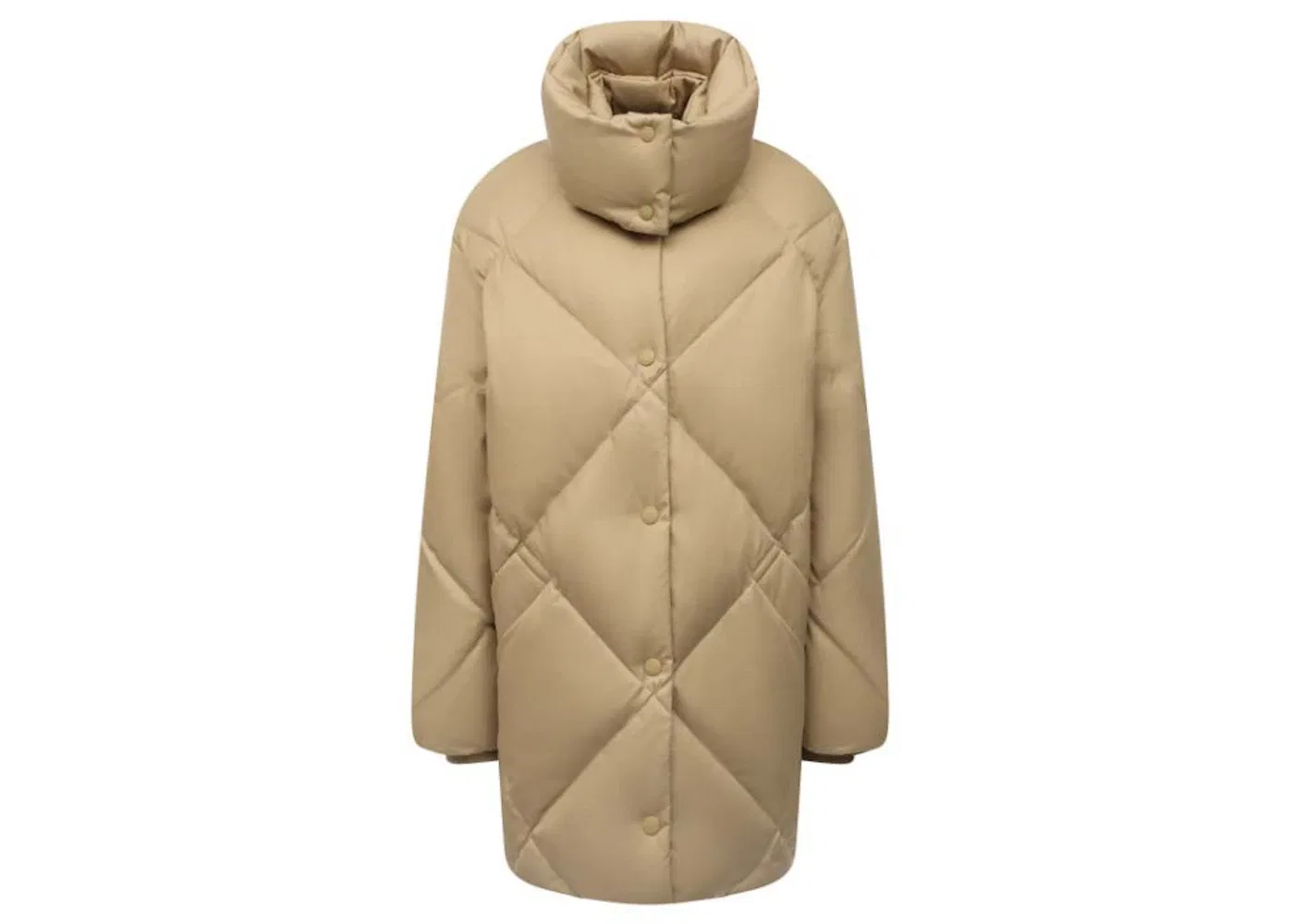 Женское пальто Diamond Quilted Cotton Gabardine Coat Burberry, Honey