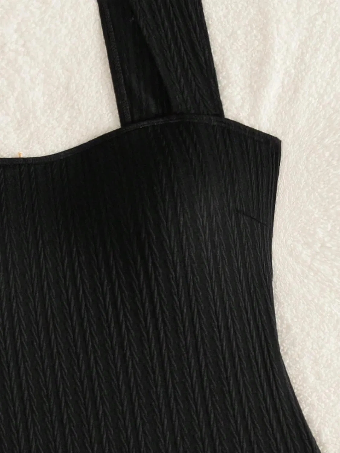 Женский цельный купальник с высокой талией и открытой спиной Generic, Black — фото 4