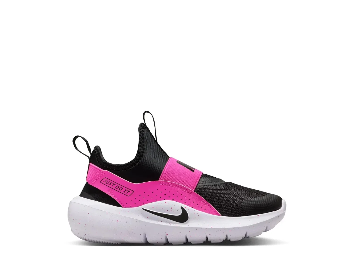 Кроссовки slip-on Flex Runner 4 Nike, черно-розовые
