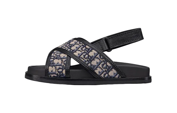 Детские сандалии с принтом Dior Oblique Dior Oblique, DIOR, Dark Blue