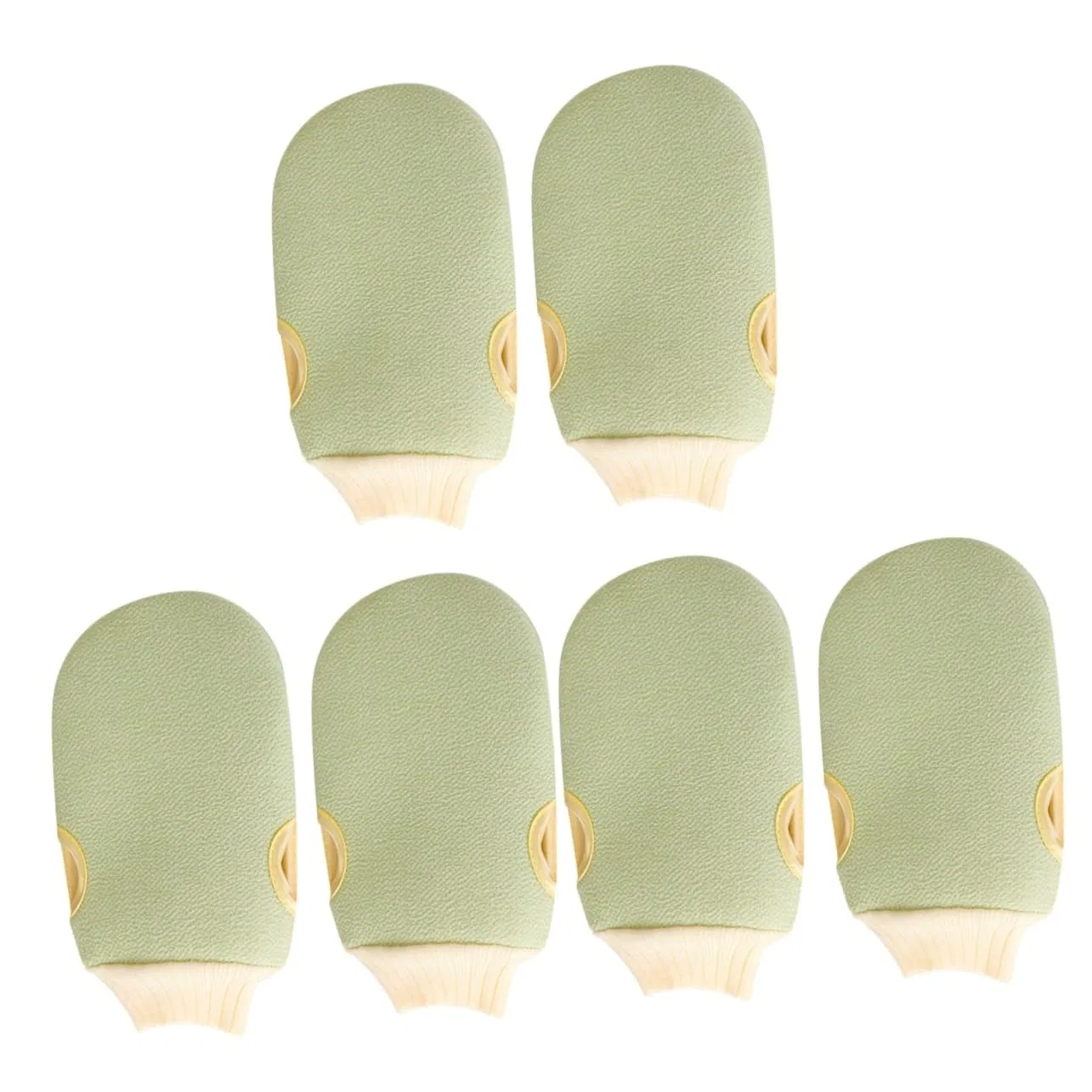 Перчатки для пилинга Healeved, набор 6 шт, 23,2x12,5 см, Light Green