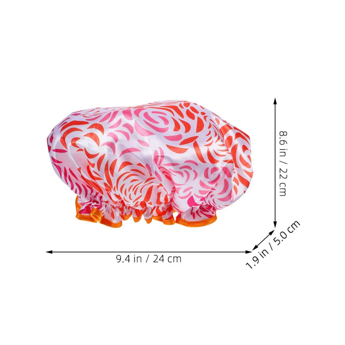 Двойная шапочка для душа из сатина OSOLADY, 2 шт, 24x22x5 см, мультиколор — фото 2