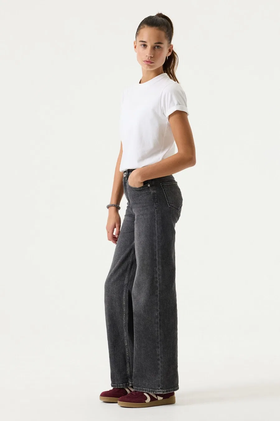Джинсы GARCIA Wide leg Jeans 'Annemay' из черного денима — фото 4