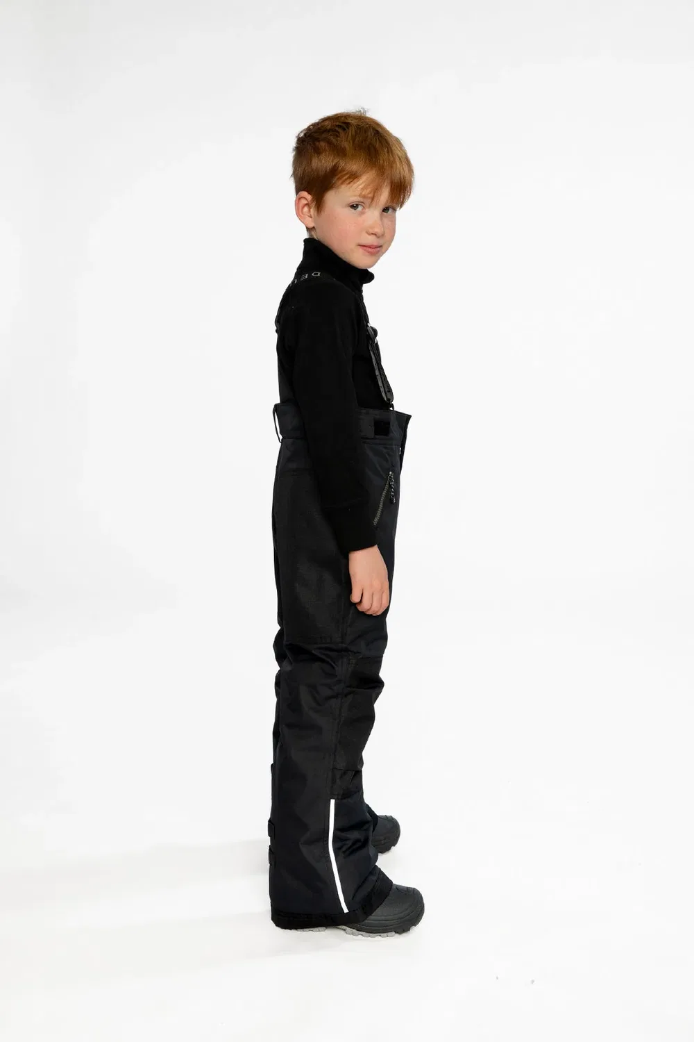 Детские зимние штаны с регулируемыми подтяжками Play Snow Pants Deux par Deux, Noir — фото 3