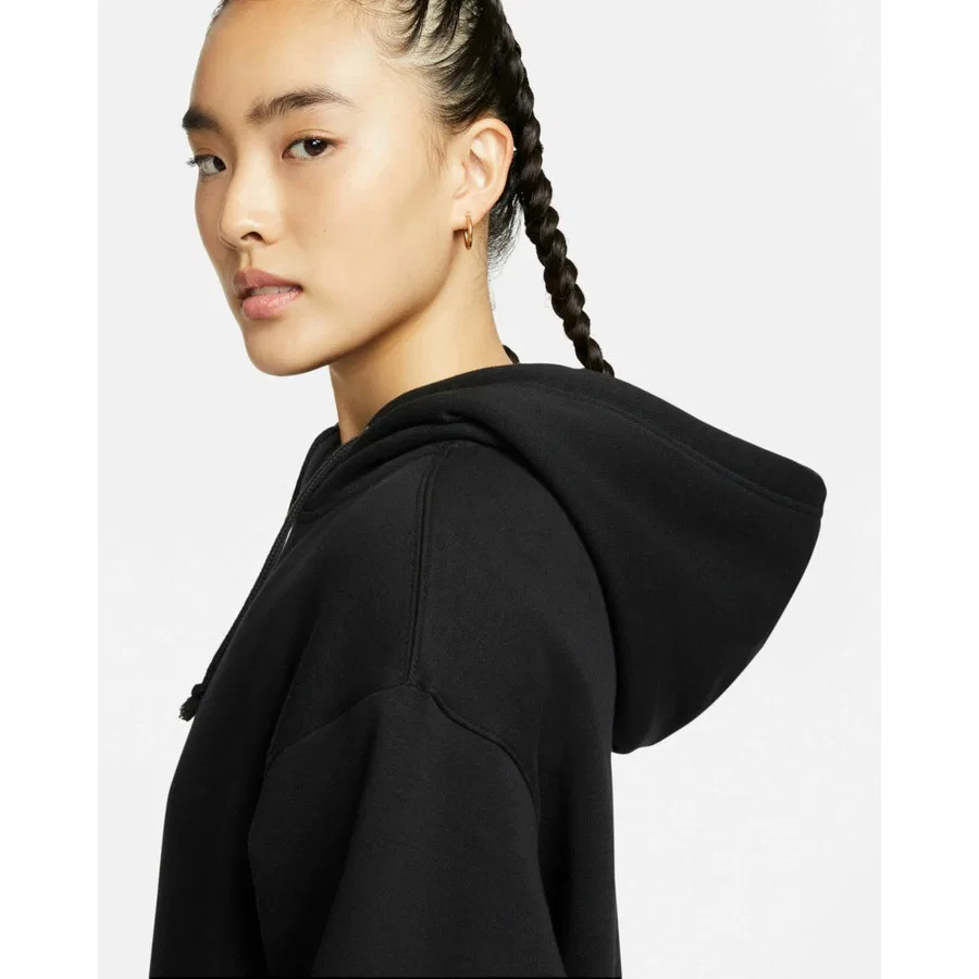 Женский свитшот свободного кроя с капюшоном Sportswear Collection Essentials Nike, Черный — фото 3