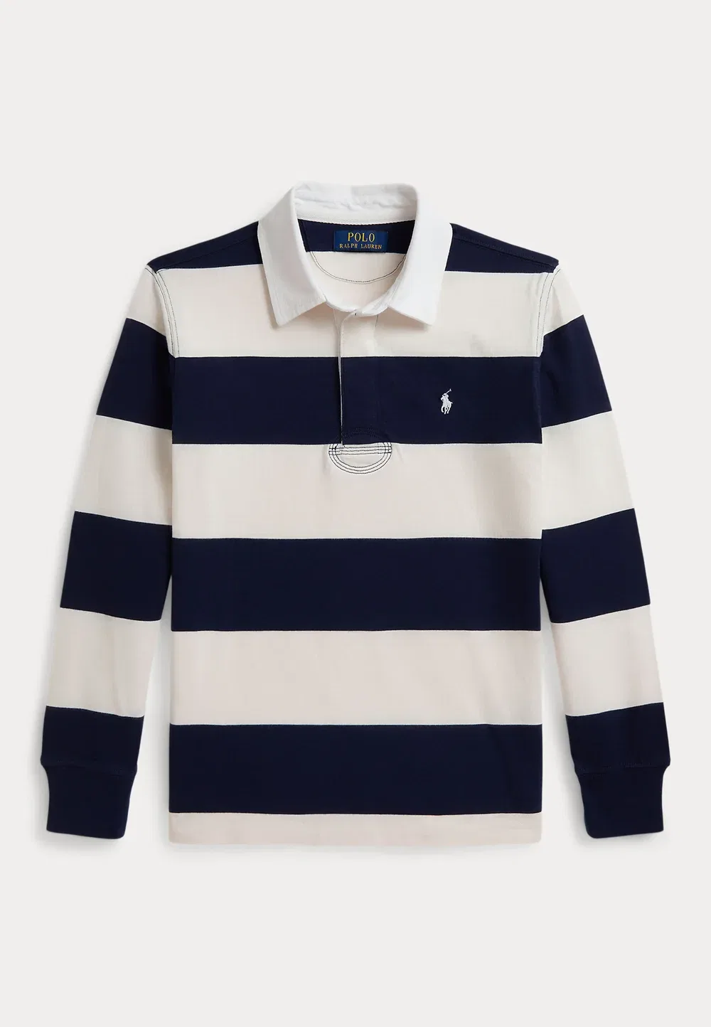 Знаменитая регбийная футболка 7-14 лет - с длинными рукавами Polo Ralph Lauren, Refined Navy/Nevis