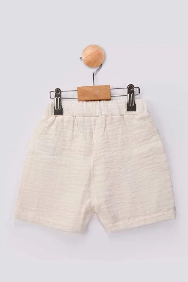 Детские шорты для девочек муслиновые Basics Lumybee, Nude Color — фото 2