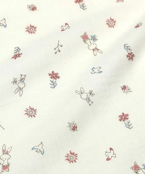 Детский комплект марлевых платков с принтом кролика Love Design, Off White — фото 3