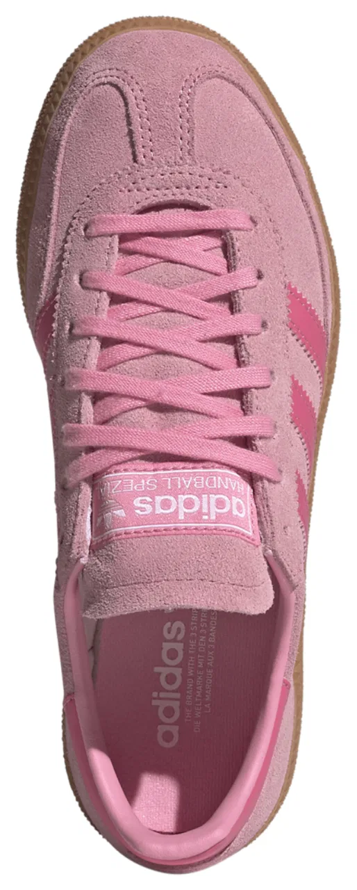 Детские кроссовки для девочек с замшевым верхом Handball Spezial adidas, Gum/Bliss Pink/Pink Fusion — фото 4