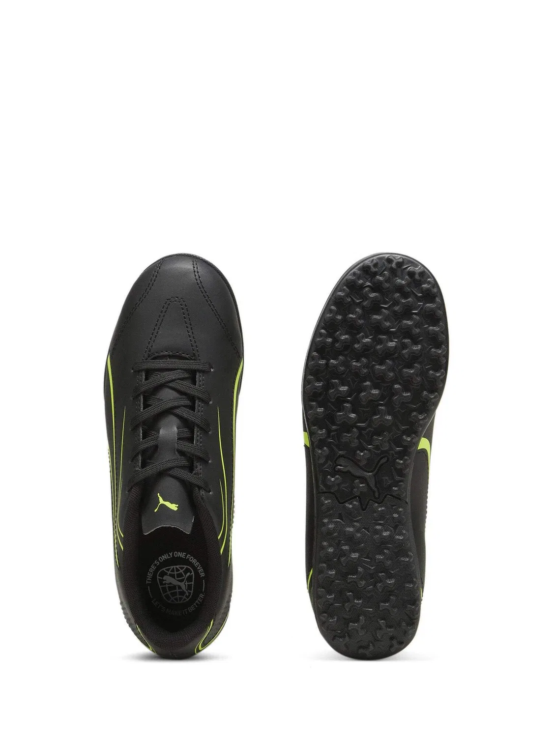 Детские футбольные бутсы для мальчиков Vittoria TT PUMA, Black Neon Yellow — фото 4