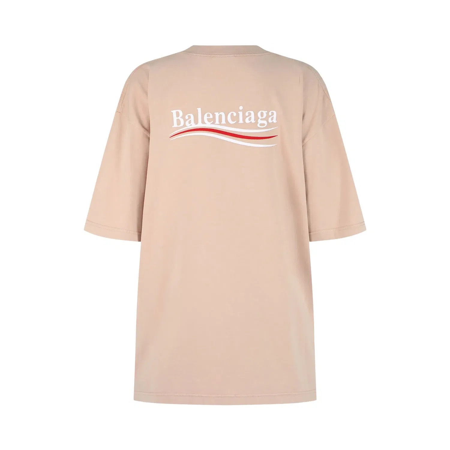 Футболка Balenciaga с политической символикой, розовый — фото 2