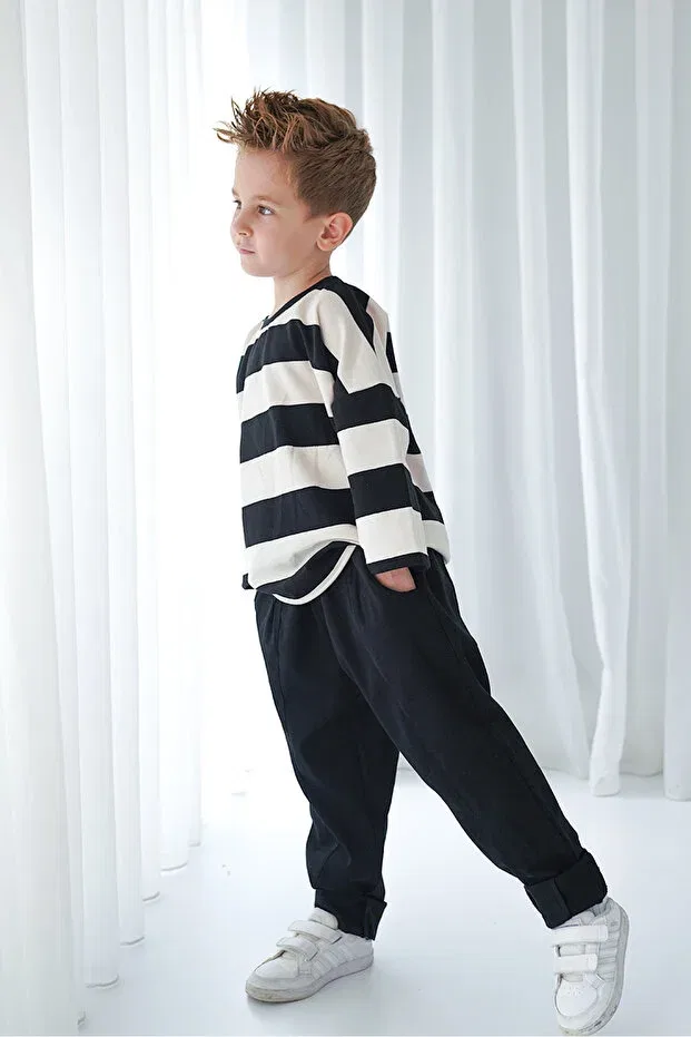 Детские брюки-карго для девочек хлопковые Catz Kids, Coffee Black — фото 3
