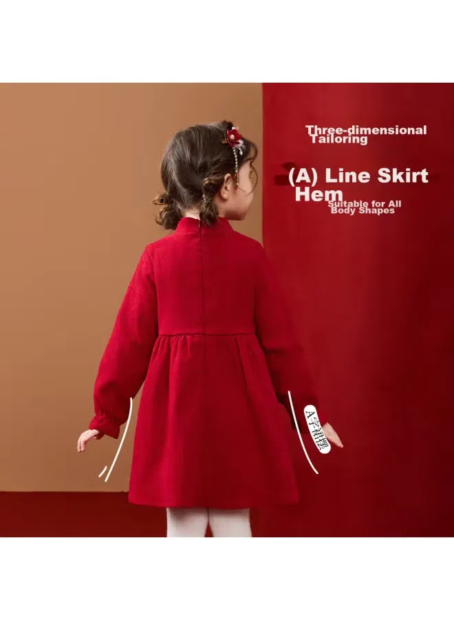 Платье-ципао с длинным рукавом новогоднее Ask Junior — фото 3