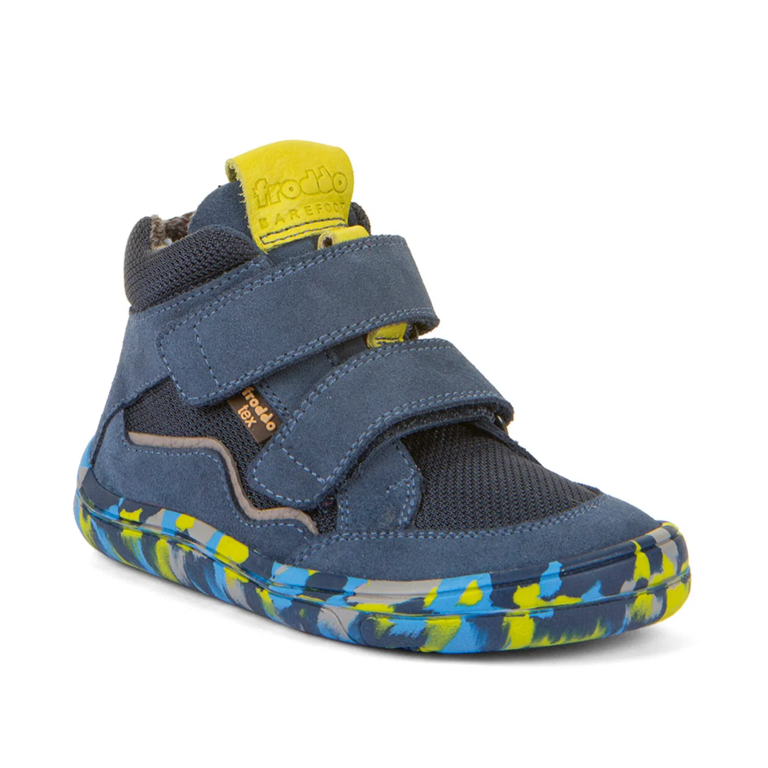 Детские ботинки для ходьбы босиком с TEX-мембраной FRODDO, Blue Multicolor