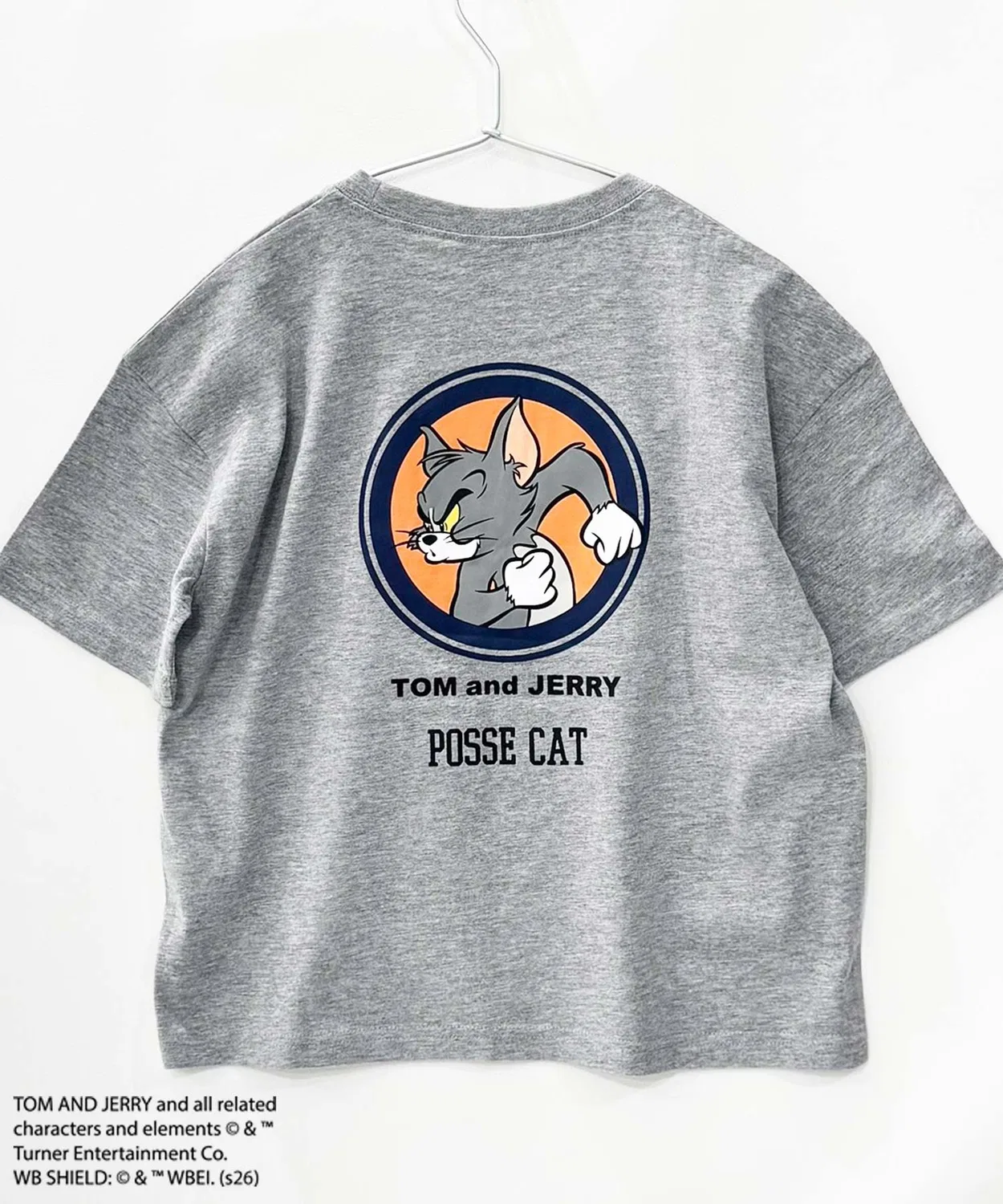 Детская футболка оверсайз с принтом TOM&JERRY, Heather Grey