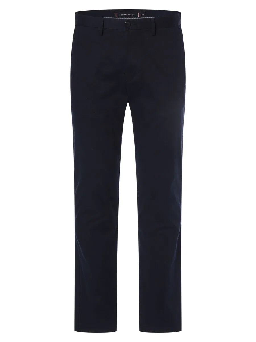 Брюки-чиносы TOMMY HILFIGER Regular Chino Pants '1985 Denton' темно-синего цвета