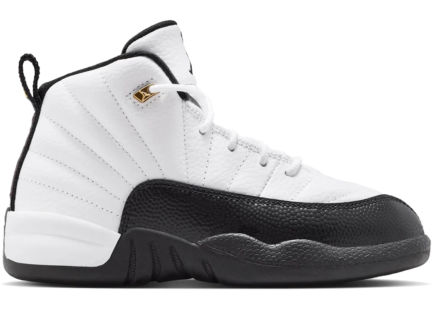 Детские кроссовки с высоким верхом Jordan 12 Retro, White/Black/Taxi